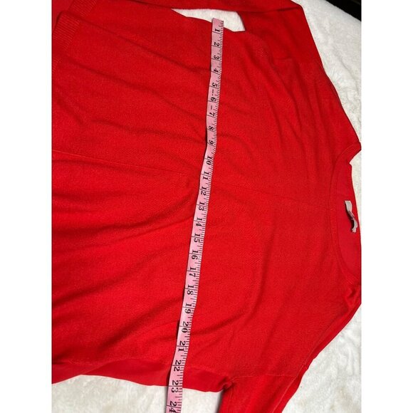 Loft Ann Taylor red long sleeve shirt women size large - Picture 6 of 6